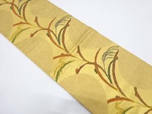 露草に芒模様織り出し袋帯